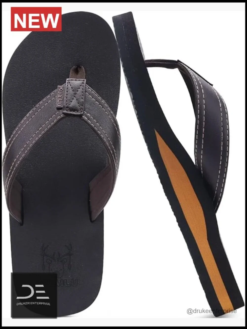 Men's Yoga Mat Flip Flops with Arch Support, Cushioned Memory Foam Footbed,